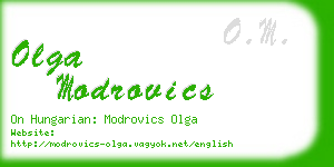 olga modrovics business card